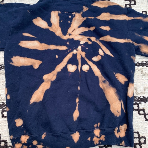 NWT Navy Blue tie dye hooded l/s sweatshirt - Picture 11 of 16